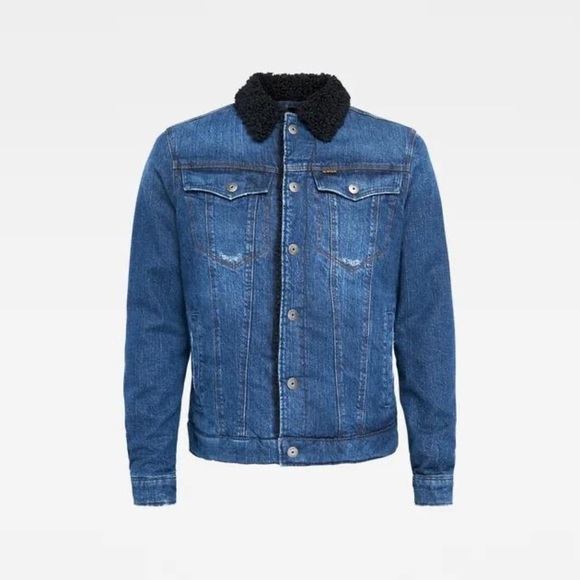G star raw denim Sherpa jacket